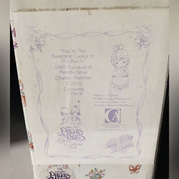 Precious Moments "You're the Sweetest Cookie in the Batch" 1995 - Picture 5 of 5